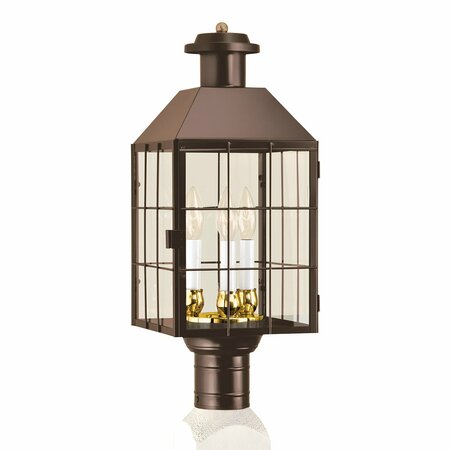 NORWELL American Heritage Outdoor Post Lantern - Bronze 1056-BR-CL
